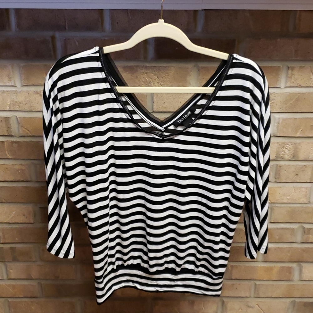 WHBM three quarter sleeve top